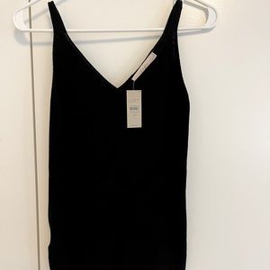 NWT Ann Taylor Loft Sweater Tank, Black, Size XSP